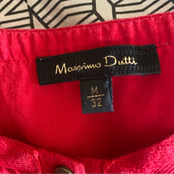 Massimo Dutti red lined top - Picture 4 of 4